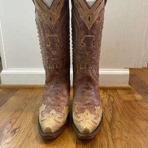 Corral Crackel Cognac Western Cowboy Boots